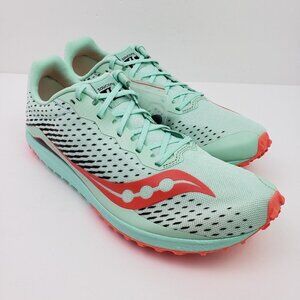 Saucony Kilkenny XC8 Spike Womens Size 11 Mint Green Orange Running Track Cleats